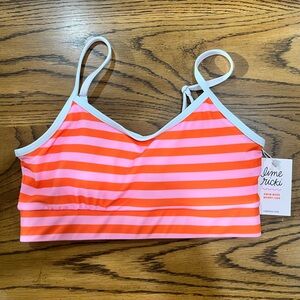 NWT Striped Lime Ricki Bikini Top